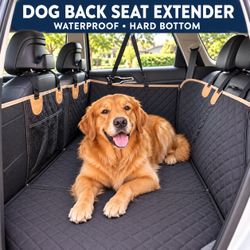 Dog Back Seat Extender – Waterproof Hard Bottom Car Seat Cover