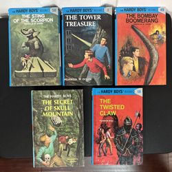 5 Vintage Hardy Boys Hardcover Books $10 for All