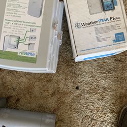 1-Sprinkler Timer Control In Box (new) 2-Controller Boxes (new).  No Contents  .New-c
