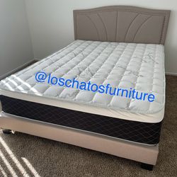 Queen size bed frame and mattress