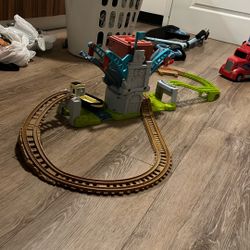 Thomas And Friends Train Track With Rising Bridge, Sound Effects Button With 10 Sayings,Emily Tugboat You And Battery Operated Percy Train