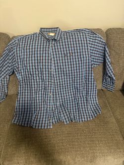 Men's Plaid Button-Down Long Sleeve Shirt