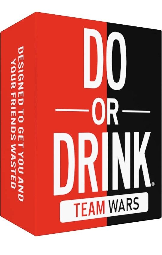 Brand New Team Wars Card Games -  Party Games for Game Night, Girls Night - for Adults with Cups, Ping Pong Balls, Dice, Ropes, and More - Fun  Games