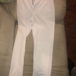 White Baseball Pants Adult Small