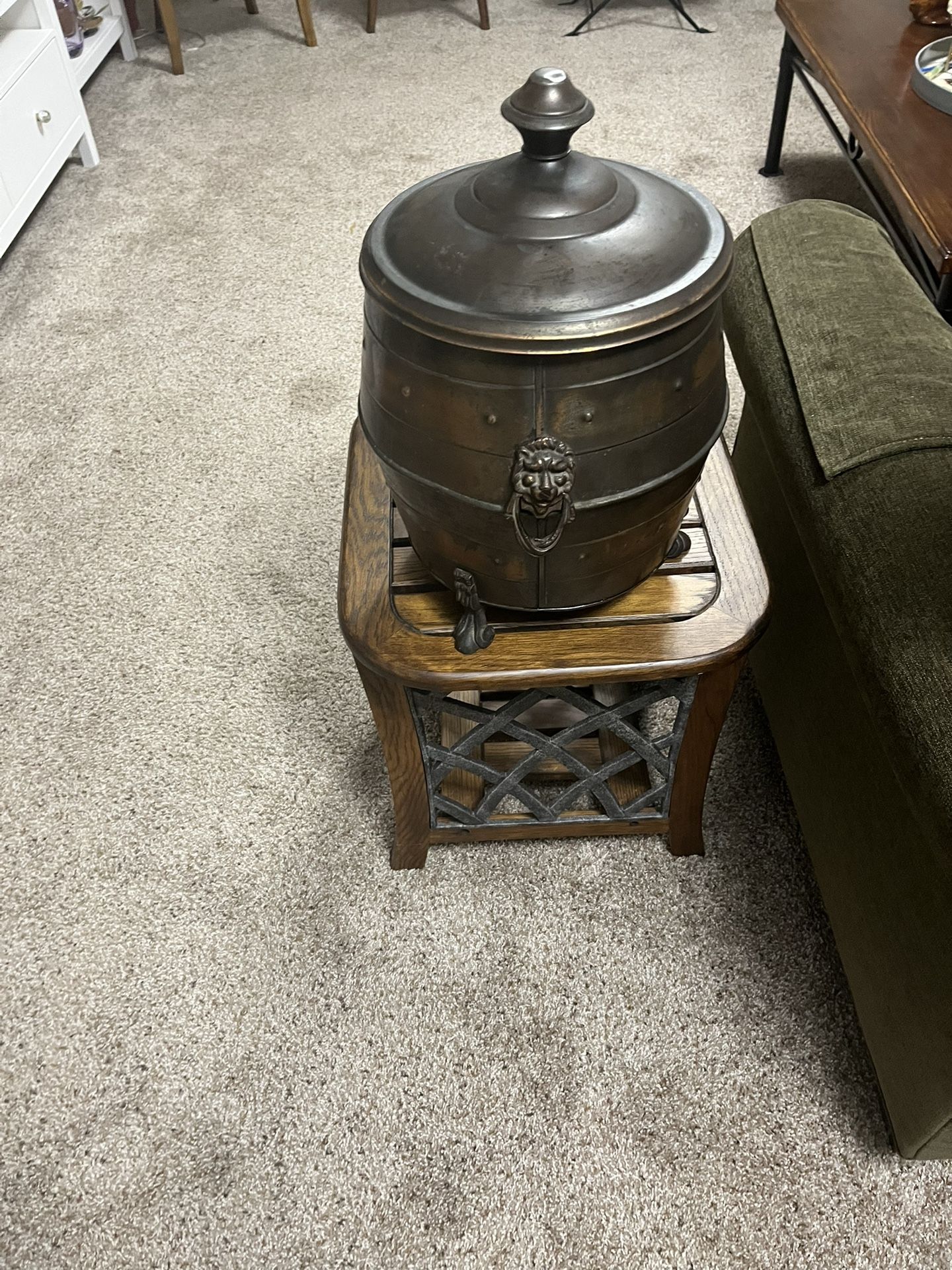 Vintage Copper & Brass Coal Bucket