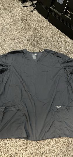 Gray scrub shirt