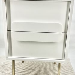 West elm white night stand 