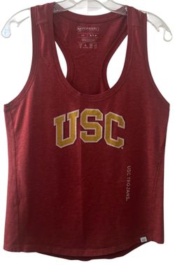 USC Trojans Women’s Cardinal Red Racerback Tank Top Size Medium