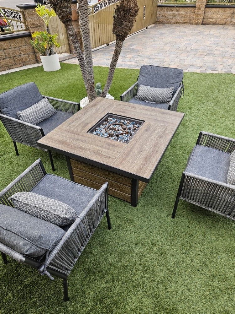 Patio Set With Fire Pit/Conversation Set/outdoor Furniture/Cash Only