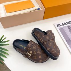 Women Brown Belt Clogs 