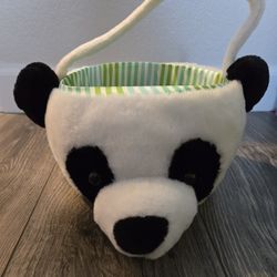 Panda Plush Basket Brand New