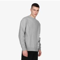 Mens New Nike Logo Fleece Sweatshirt Sweater Jumper Pullover - Blue Black Grey