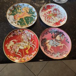 Chritmas Majesty Carrusel Plates Collection Each 10 Or 30 All 4