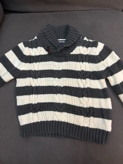 Cherokee Boys Gray & White Striped Sweater – Size 18 Month
