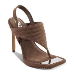 DKNY Womens Brown Leather