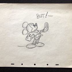 Walt Disney Mickey Mouse - The Brave Little Tailor 1936 Animation Production Pencil Drawing 1/2