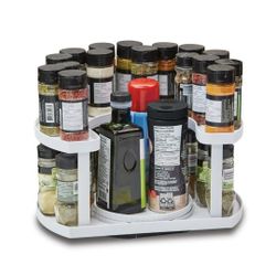 Spice Spinner Two-Level Plastic Spice Storage Organizer