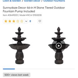 Brand New In Box 3 Tier Water Fountain 
