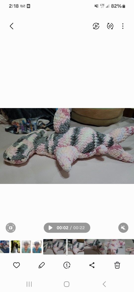 2ft Crochet Hammerhead Shark