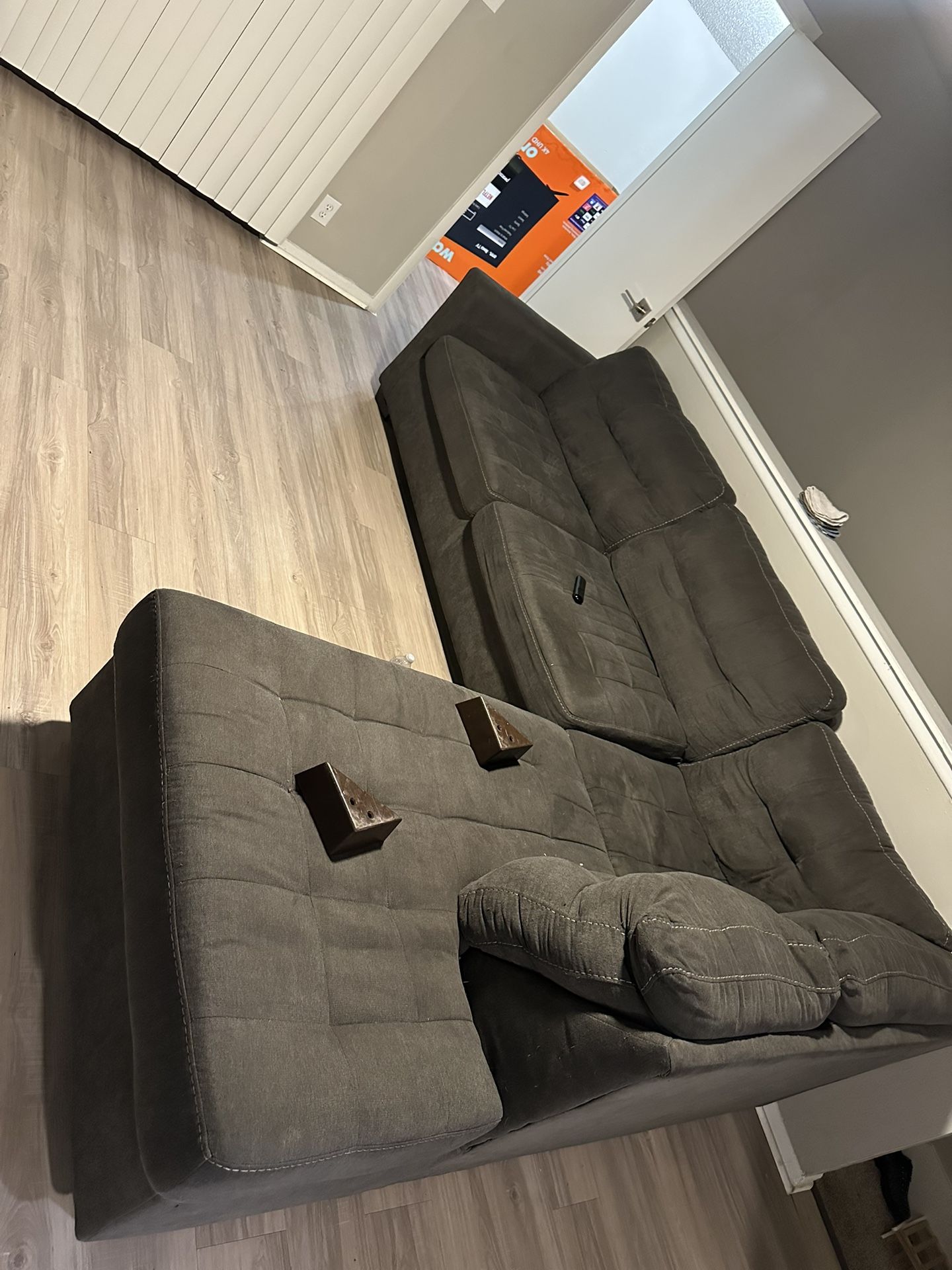 Brown large couch