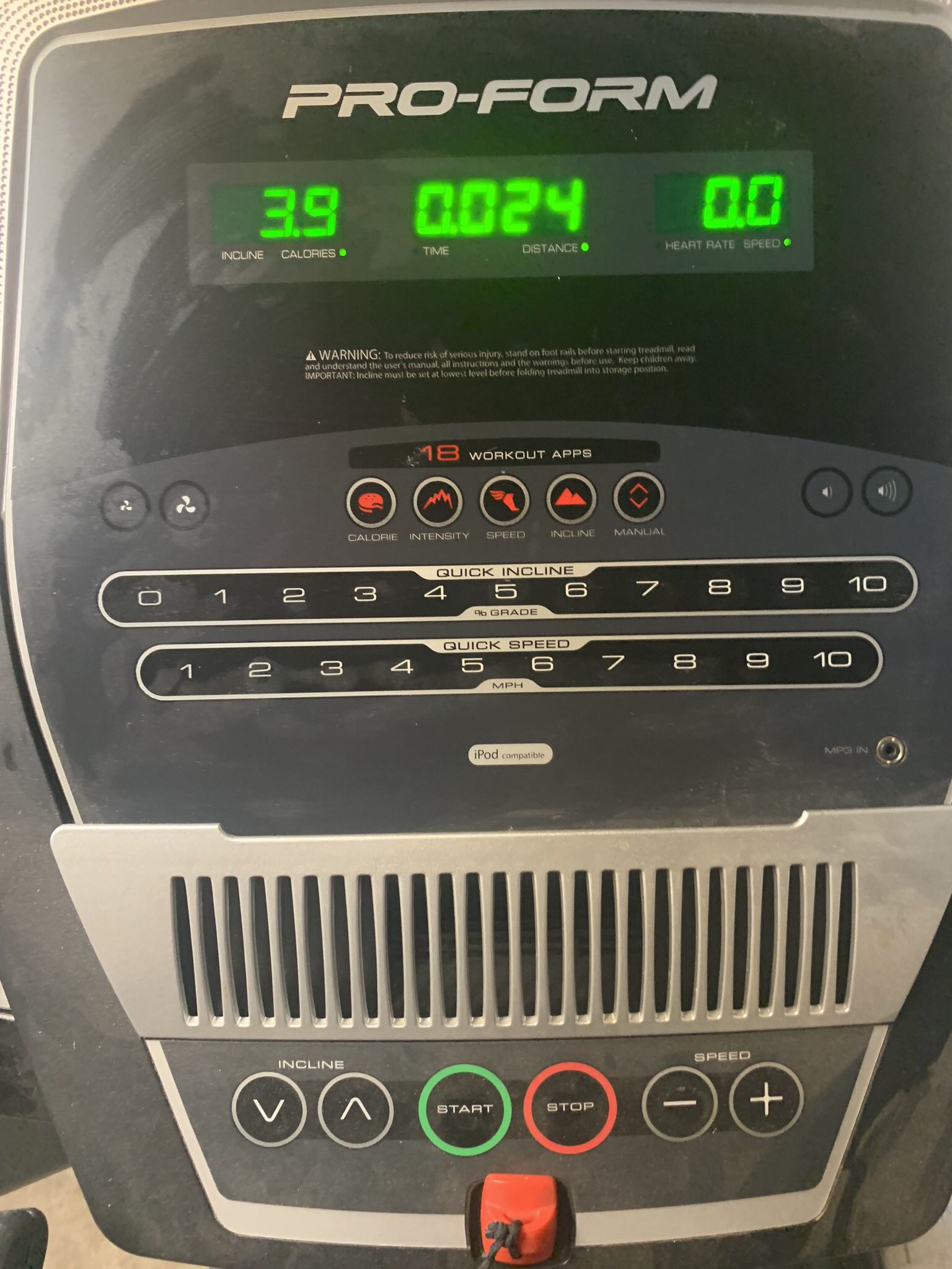 Treadmill. Pro Form. Gym Quality