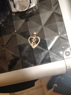 14k two tone gold pendant