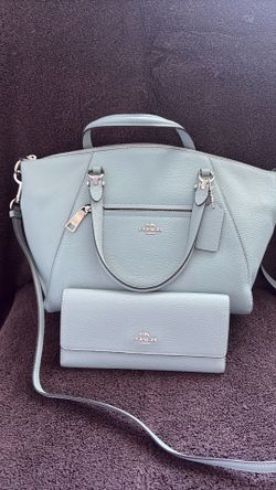 Coach leather satchel and matching wallet