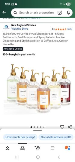 Coffe Bar Syrup Dispensers