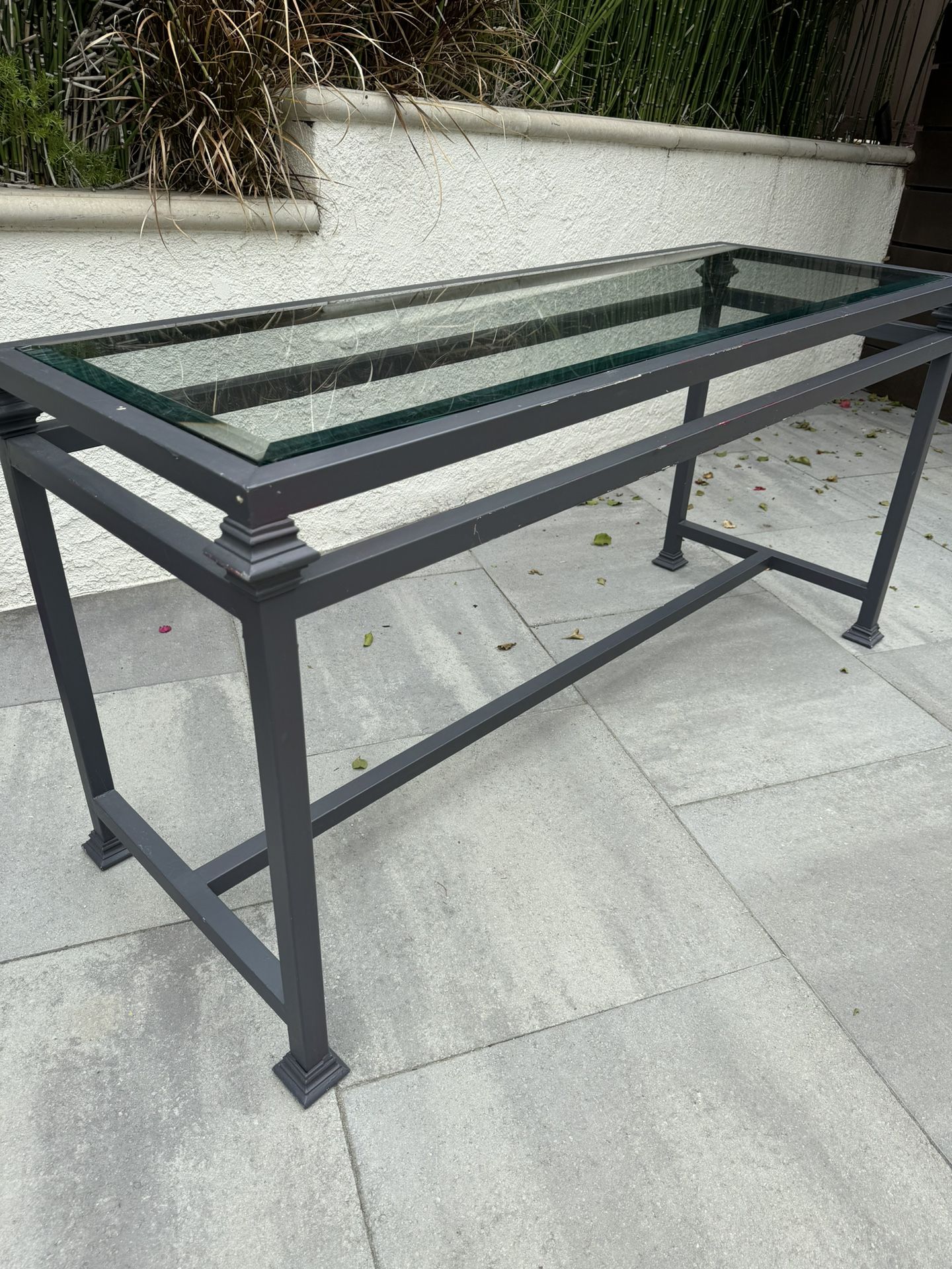 Glass Top Console table 