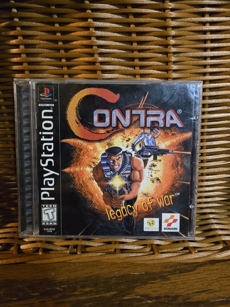 Contra: Legacy of War (Sony PlayStation 1, 1996) PS1 Complete With Manual Tested