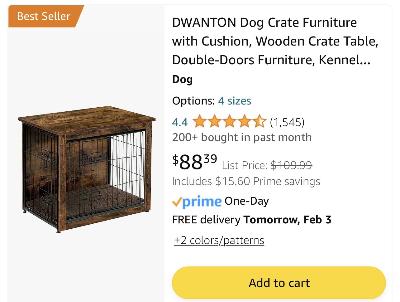 Wood Dog Crate 