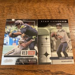 2020 Absolute Russell Wilson Red Zone & Star Gazing Cards