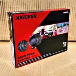 Kicker 51KST2004 Car Speakers Set 3/4" Silk Dome Tweeters Pair 195 Watts KST20 🚨 Payment Options Available 🚨 No Credit Needed 🚨 