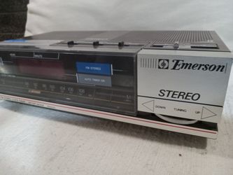 Vtg MCM Retro Emerson Radio Alarm Stereo Model No. RES5242