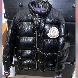 moncler x palm angels puffer jacket used authentic size large