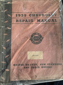 1935 Chevy repair manual antique vintage