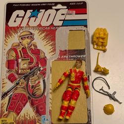 G I JOE FLAMETHROWER (BLOWTORCH) 4” Action Figure 1984