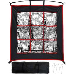 Baseball Net with 9 Targets Pockets, Baseball Pitching Target, Portable Baseball Net for Batting and