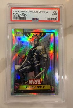 Topps Chrome 2024 Black Bolt Refractor Card #18 Marvel PSA 9 Low Pop Rare Mint