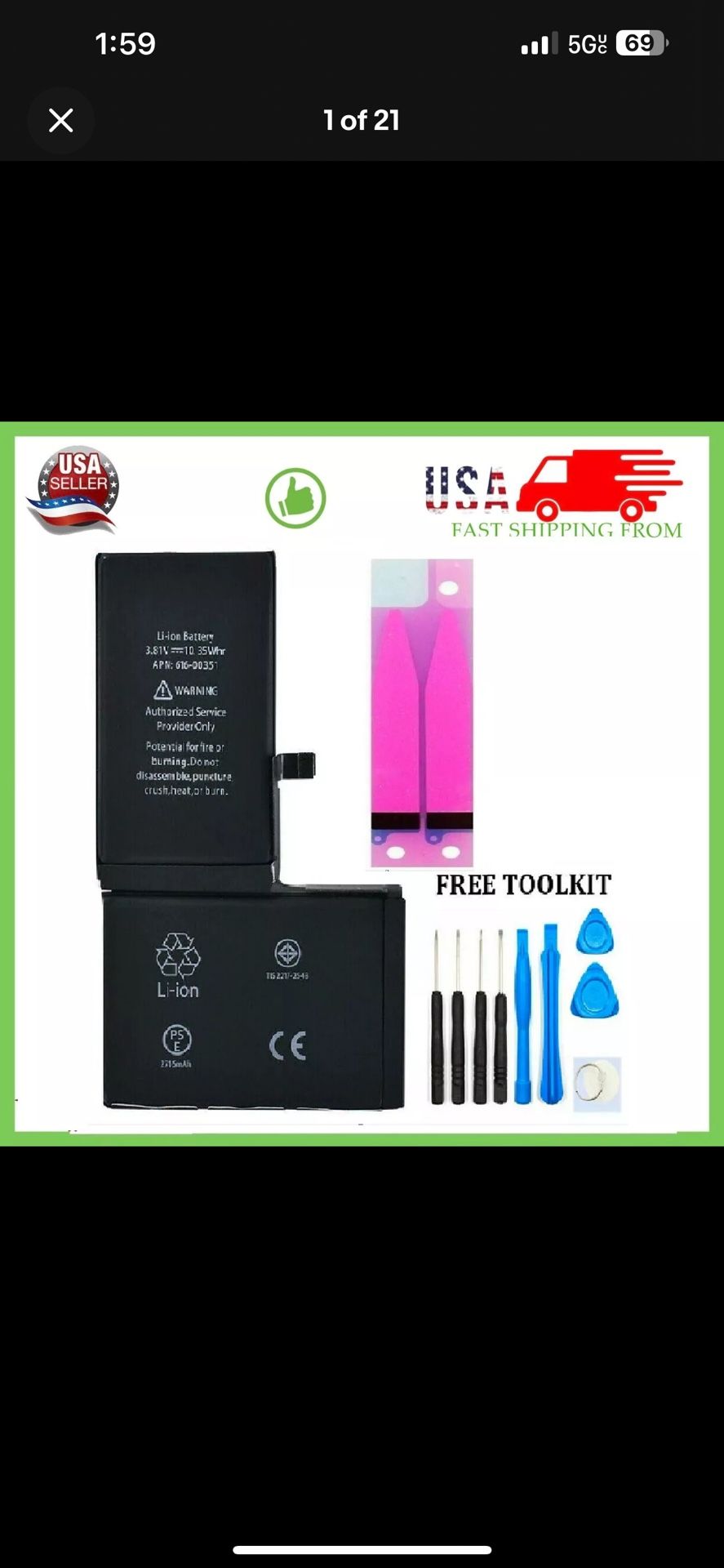 Internal Battery Replacement For iPhone 6 7 8 11 12 13 14 15 Pro X Plus Tool LOT