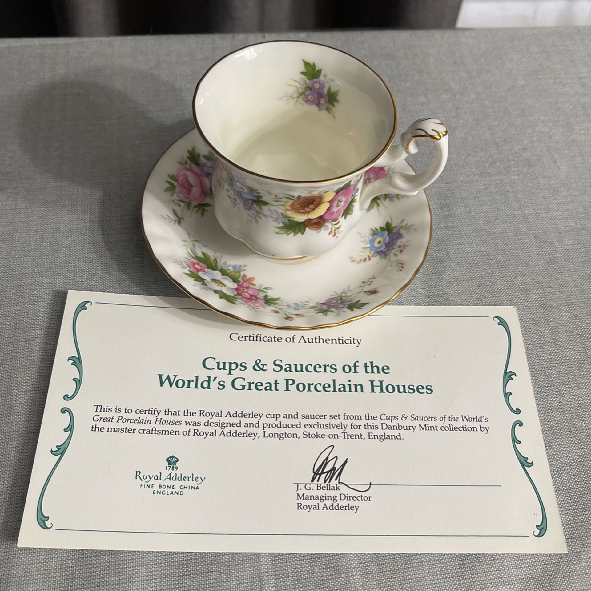 Royal Adderley Fine Bone China Tea Cup Set