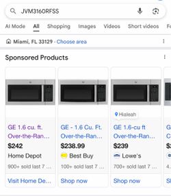 Microwave GE 1.6-cu ft Over the Range Microwave ( Stainless Steel )