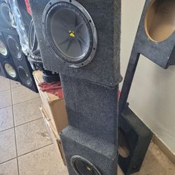 SUBWOOFERS IN BOXS FOR CHEVY TRUCK 4 DOORS OR EXT. CAB