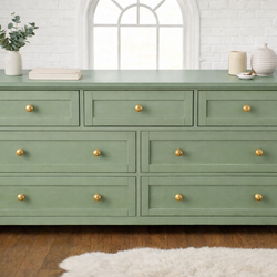 Sage Green Modern Farmhouse Dresser - 7 Drawers