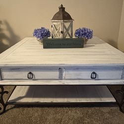 Custom Finished Rustic Farmhouse Coffee Table