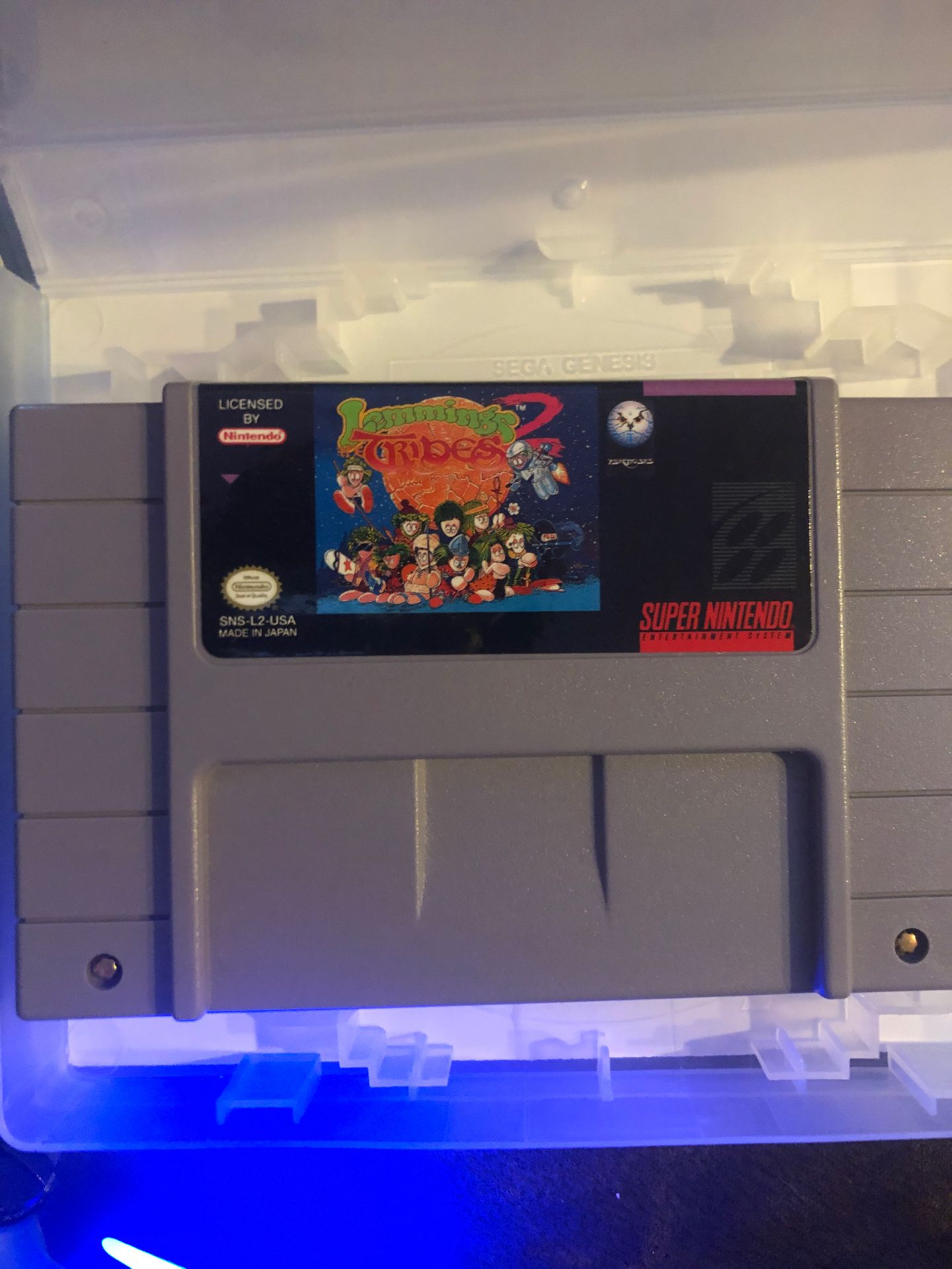 Lemmings Tribes Snes Super Nintendo with Case