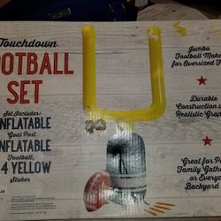 NEW IN BOX INFLATABLE TOUCHDOWN FOOTBALL SET.  PICK UP MIDDLEBORO ONLY FINAL SALE 