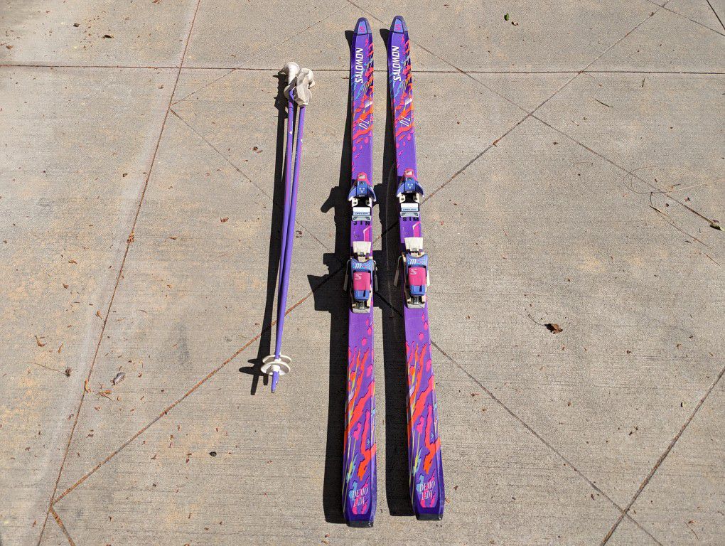 Salomon Women's Skis With Bindings And Poles