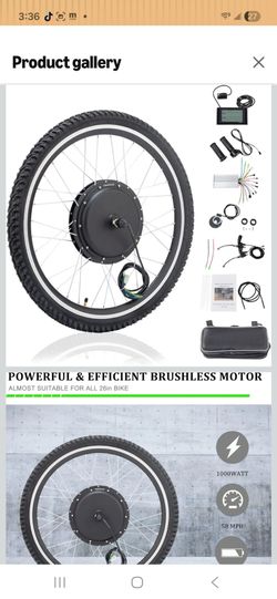 Ktaxon Electric Bike Conversion Kit, 48V 1000W Ebike Conversion Kit, 26" Front/Rear Wheel E-Bike Conversion Kits with PAS, LCD Display, Aluminum Alloy