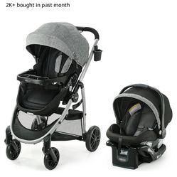 Graco Modes Pramette Travel System | Stroller & Car Seat Combo | 3-in-1 Stroller Modes | Includes Graco SnugRide 35 Infant Car Seat | Ellington